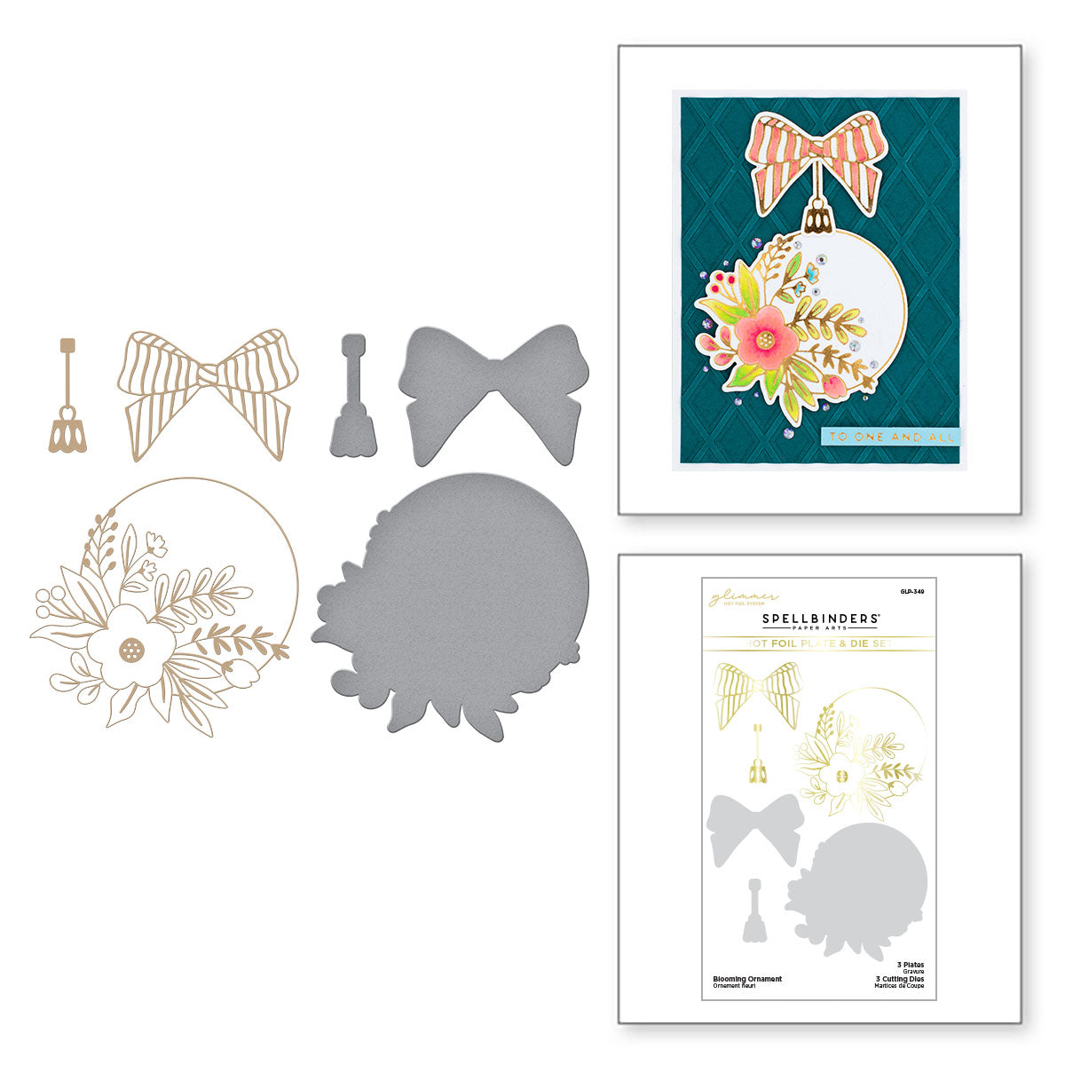 Spellbinders - Blooming Ornament Glimmer Hot Foil Plate & Die Set
