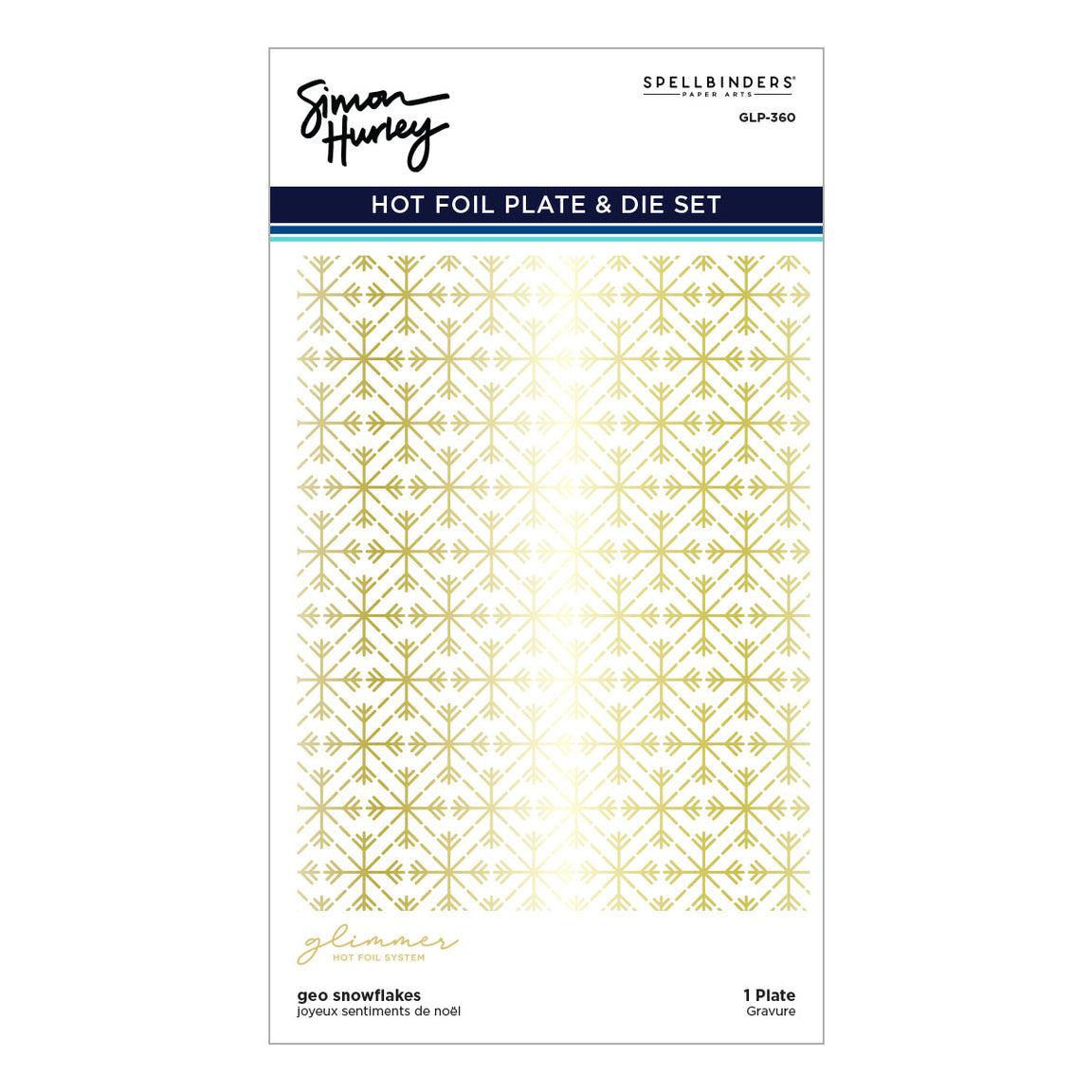 Spellbinders - Geo Snowflakes Glimmer Hot Foil Plate