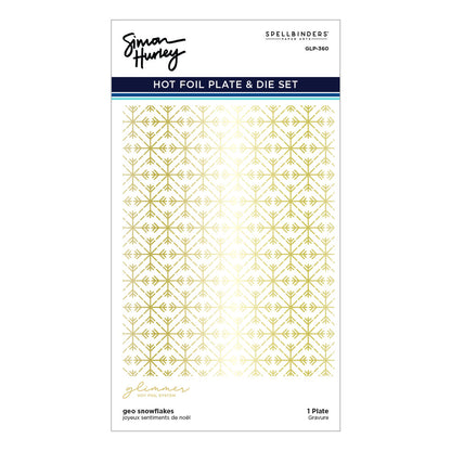 Spellbinders - Geo Snowflakes Glimmer Hot Foil Plate