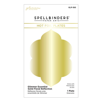Spellbinders - Glimmer Essential Solid Floral Reflection Glimmer Hot Foil Plate