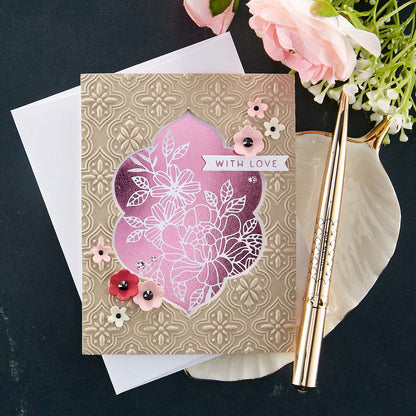 Spellbinders - Glimmer Essential Solid Floral Reflection Glimmer Hot Foil Plate