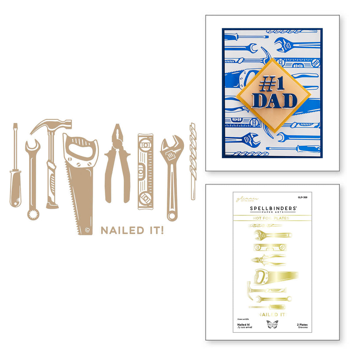 Spellbinders - Nailed It! Glimmer Hot Foil Plate