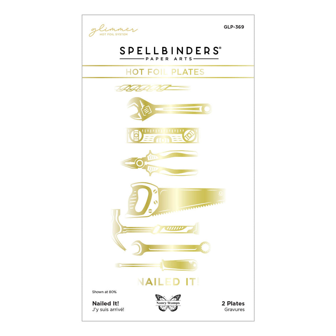 Spellbinders - Nailed It! Glimmer Hot Foil Plate
