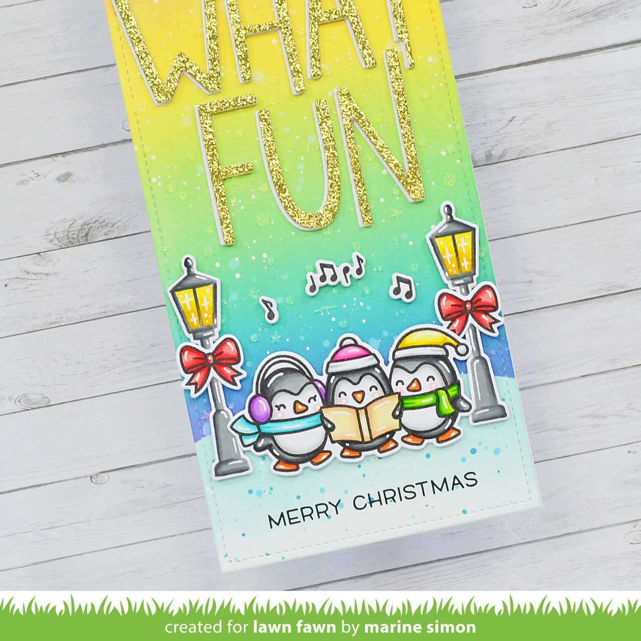Lawn Fawn - Snow Flurries Background Stencil