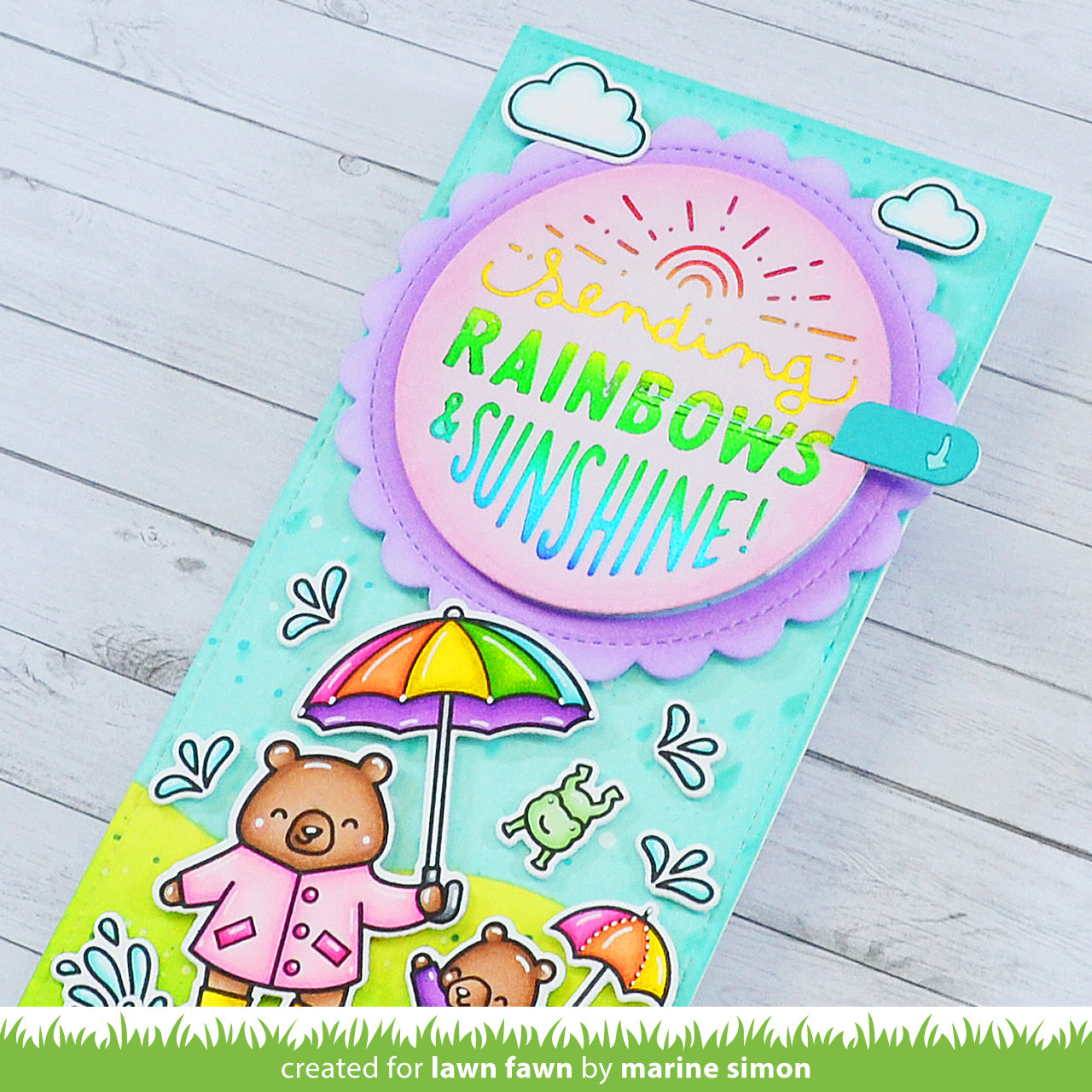 Lawn Fawn - Foiled Sentiments: Sending Rainbows