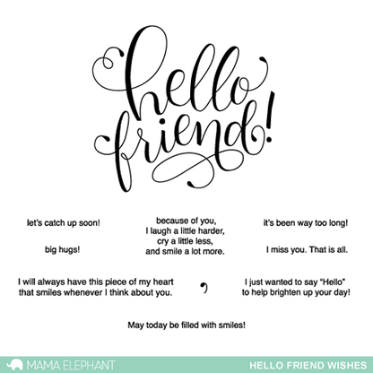 Mama Elephant - Hello Friend Wishes