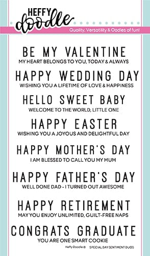 Heffy Doodle - Special Day Sentiment Duos Clear