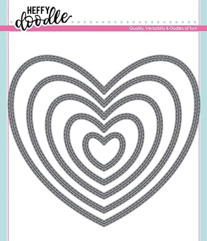 Heffy Doodle - Stitched Hearts Dies
