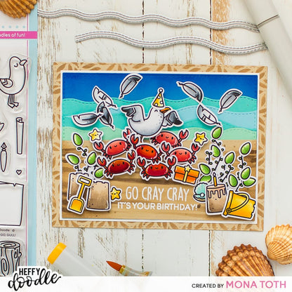 Heffy Doodle - Breaking Waves Border Dies