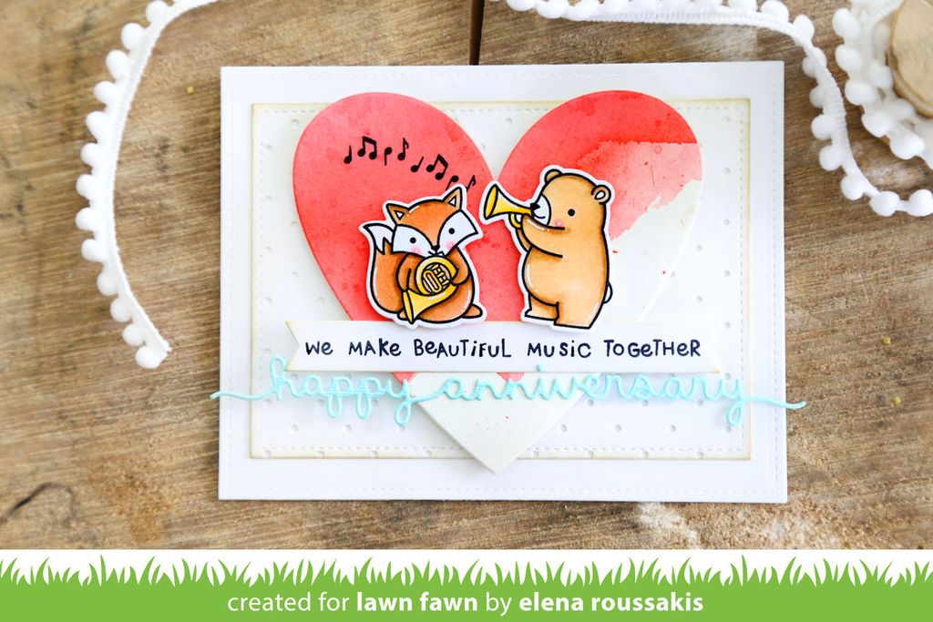 Lawn Fawn - Happy Anniversary Border