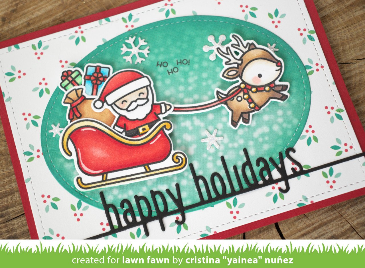 Lawn Fawn - Happy Holidays Line Border