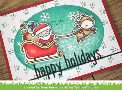 Lawn Fawn - Happy Holidays Line Border