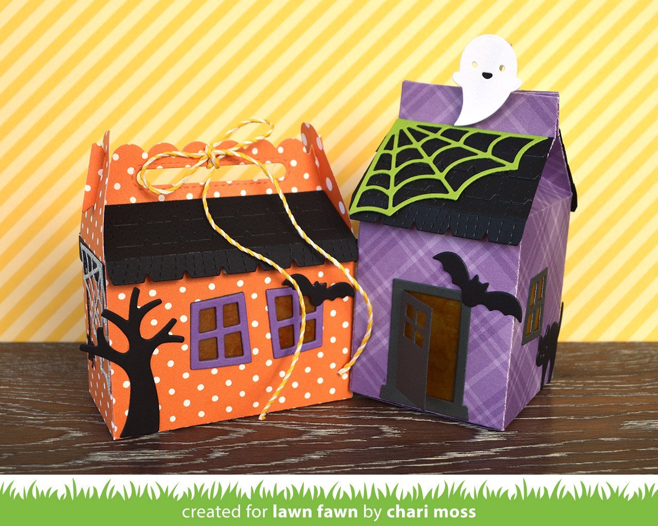 Lawn Fawn - Scalloped Treat Box Haunted House Add-on