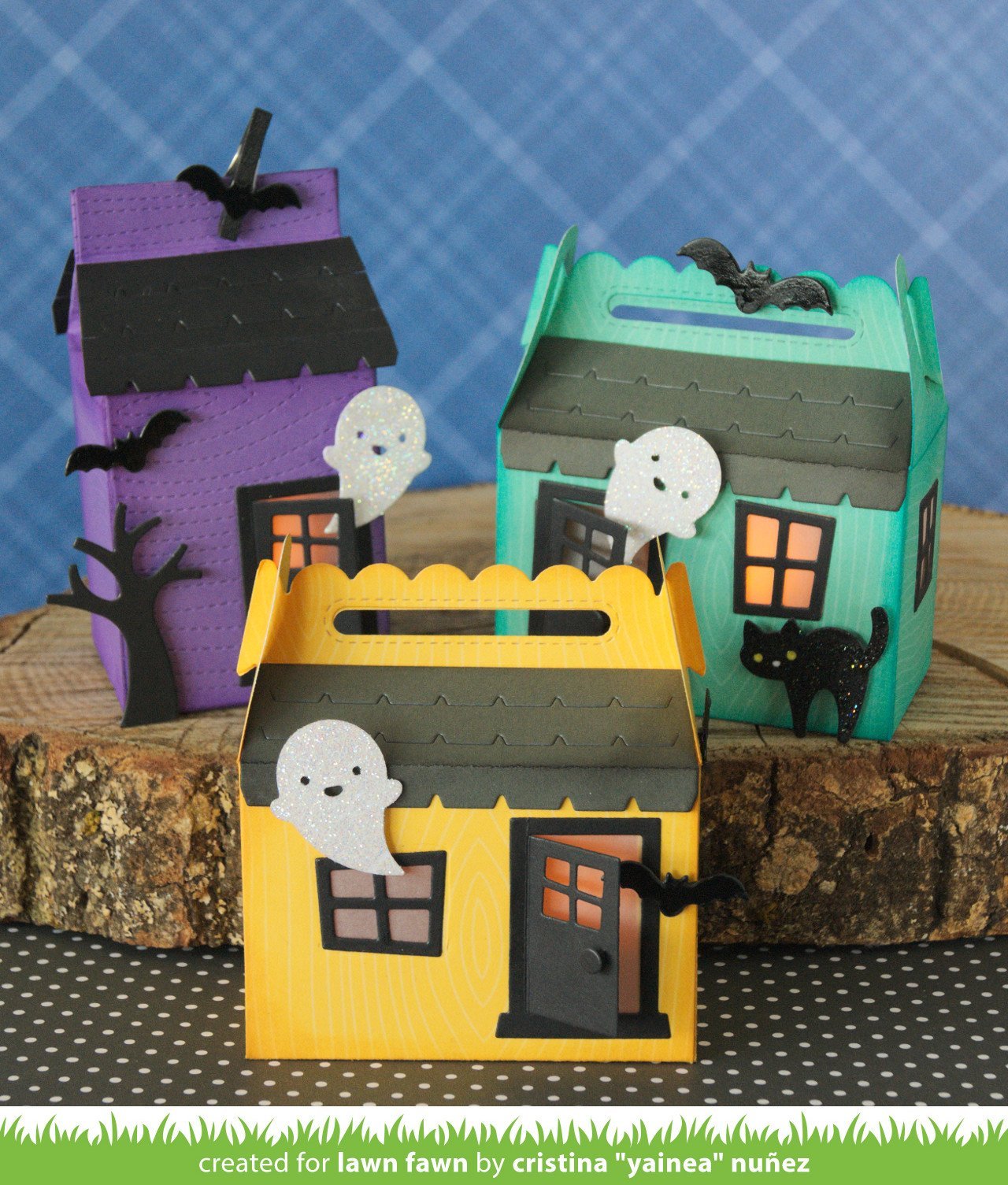 Lawn Fawn - Scalloped Treat Box Haunted House Add-on