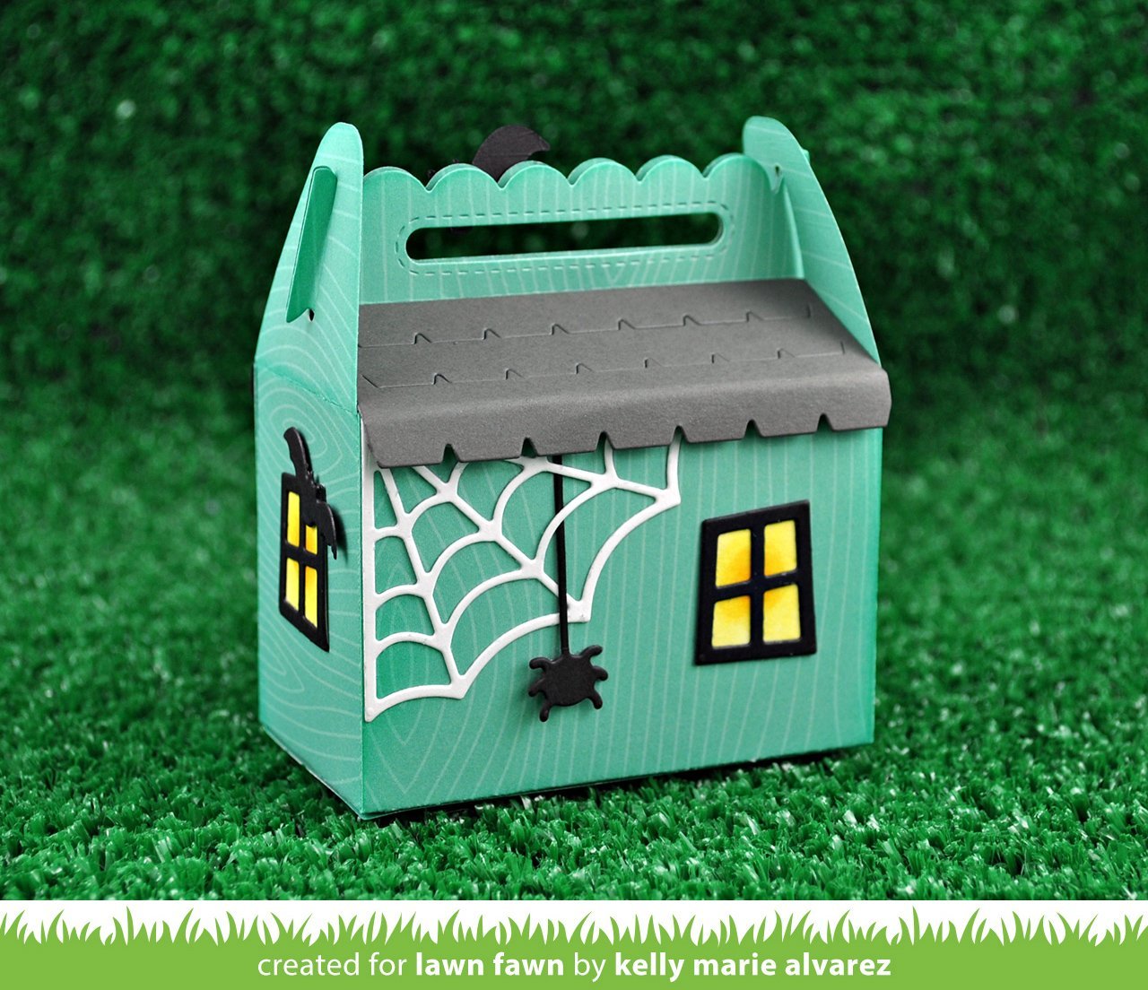Lawn Fawn - Scalloped Treat Box Haunted House Add-on