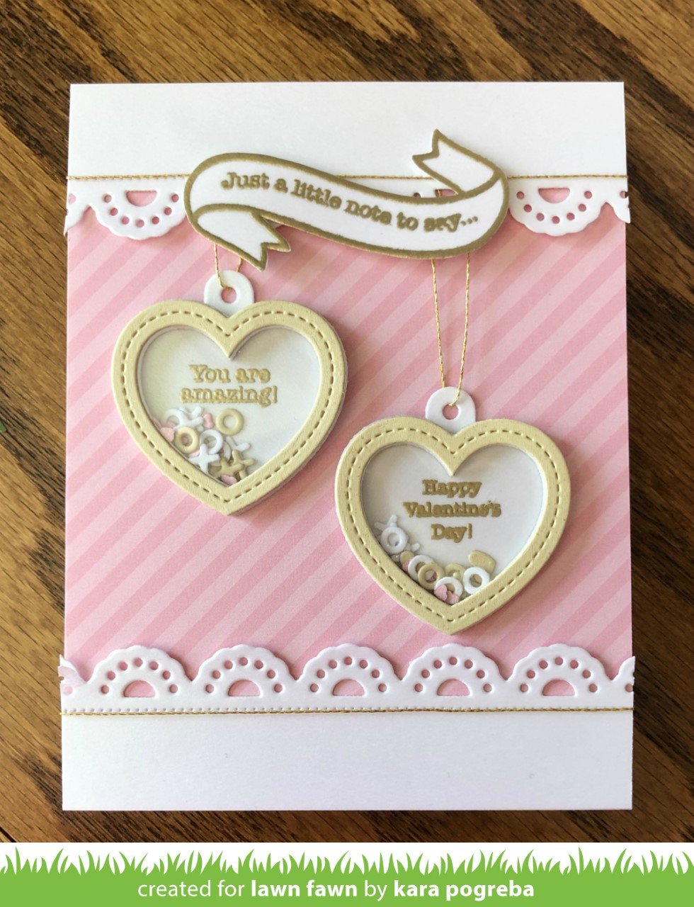 Lawn Fawn - Heart Shaker Gift Tag