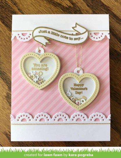 Lawn Fawn - Heart Shaker Gift Tag