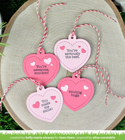 Lawn Fawn - Heart Shaker Gift Tag