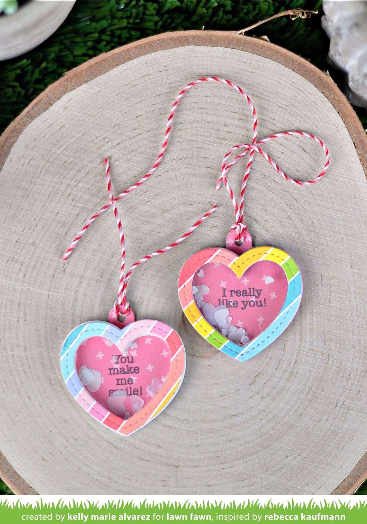 Lawn Fawn - Heart Shaker Gift Tag
