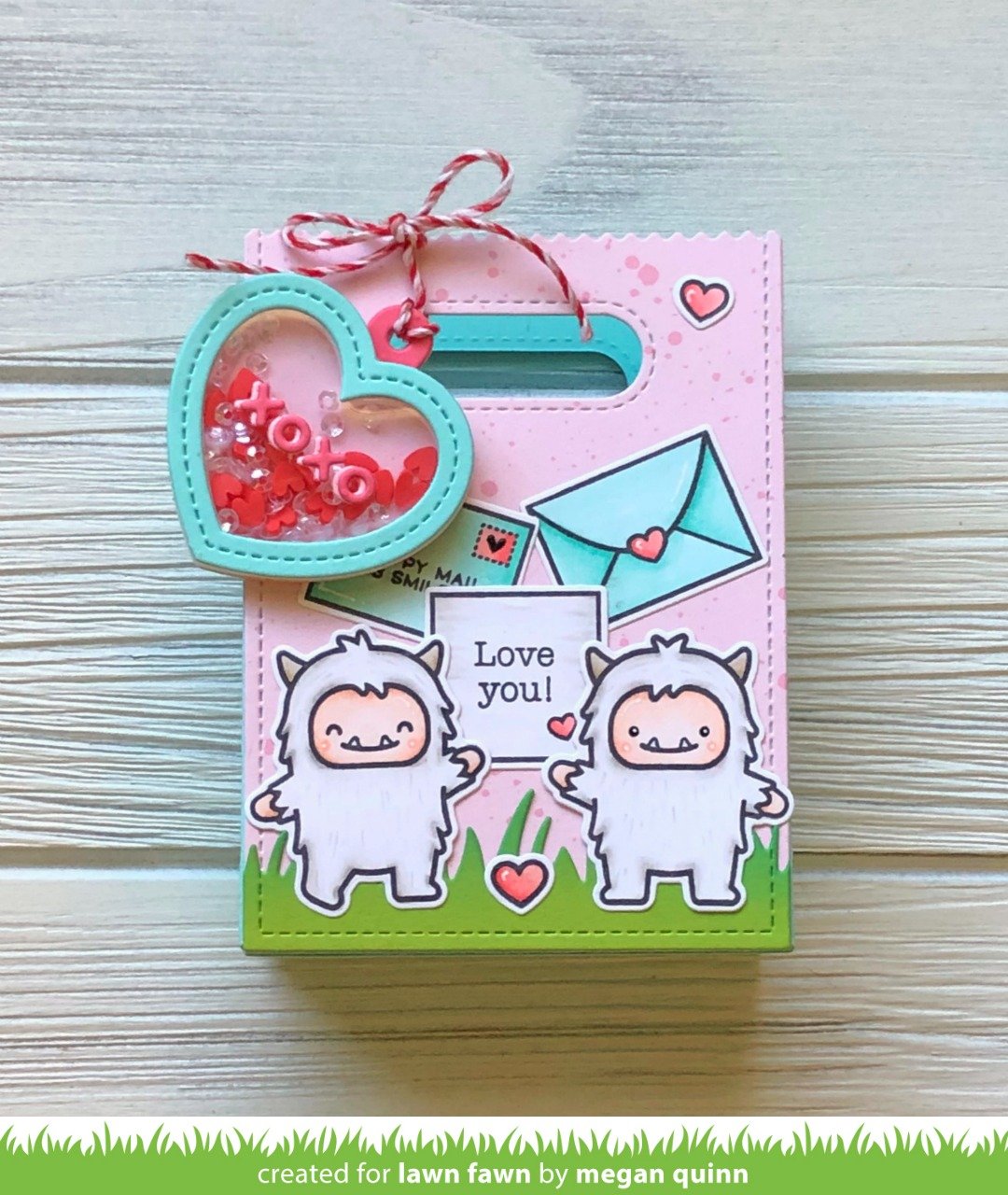 Lawn Fawn - Heart Shaker Gift Tag