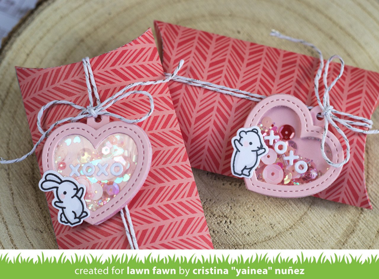 Lawn Fawn - Heart Shaker Gift Tag