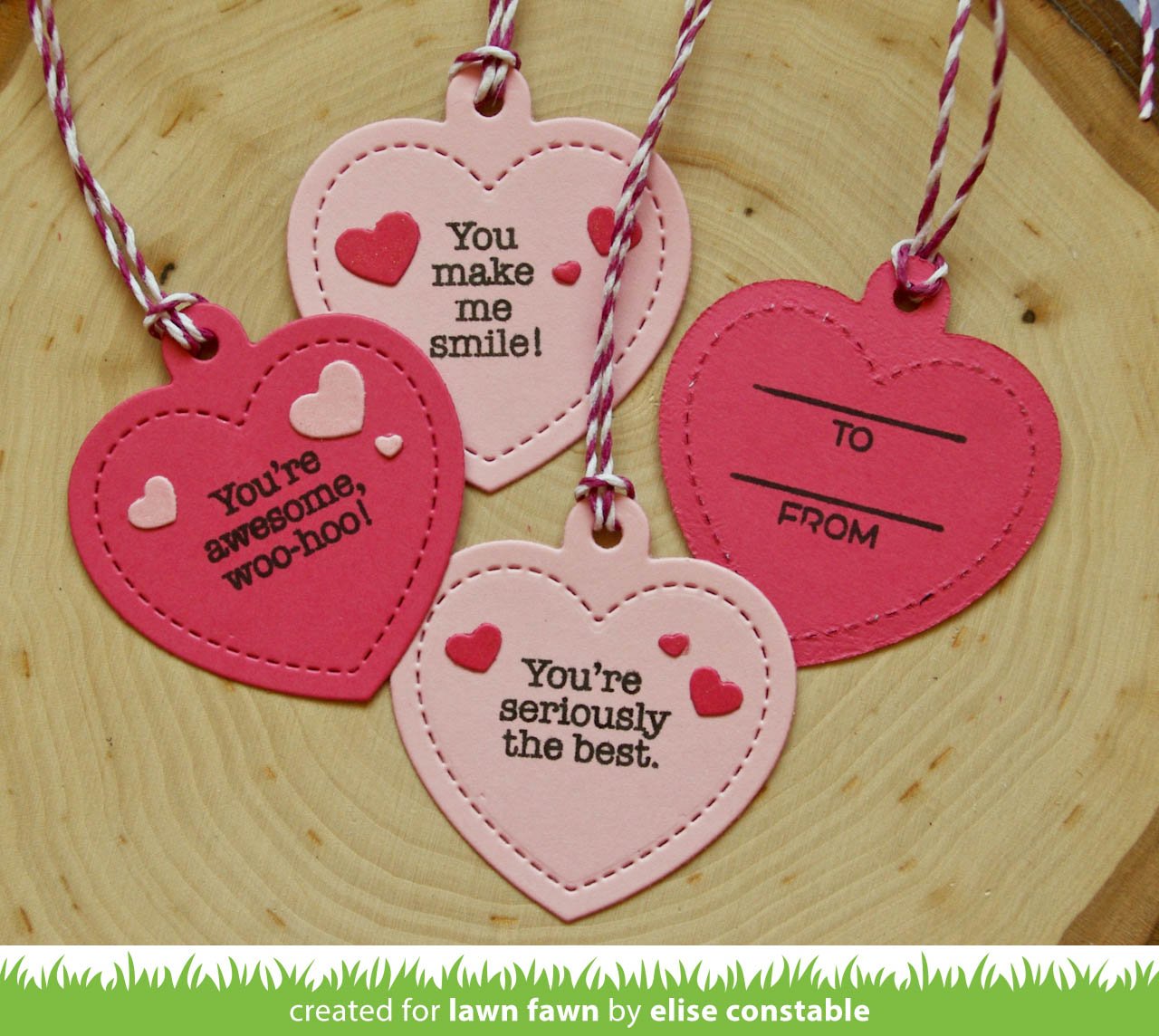 Lawn Fawn - Heart Shaker Gift Tag