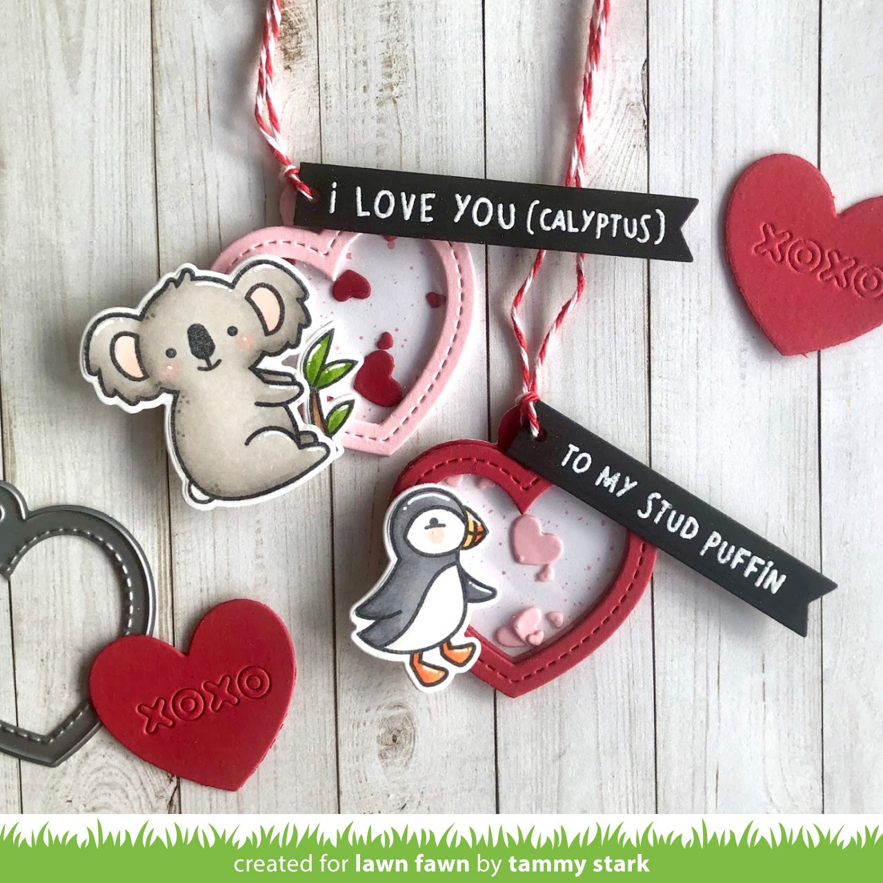 Lawn Fawn - Heart Shaker Gift Tag