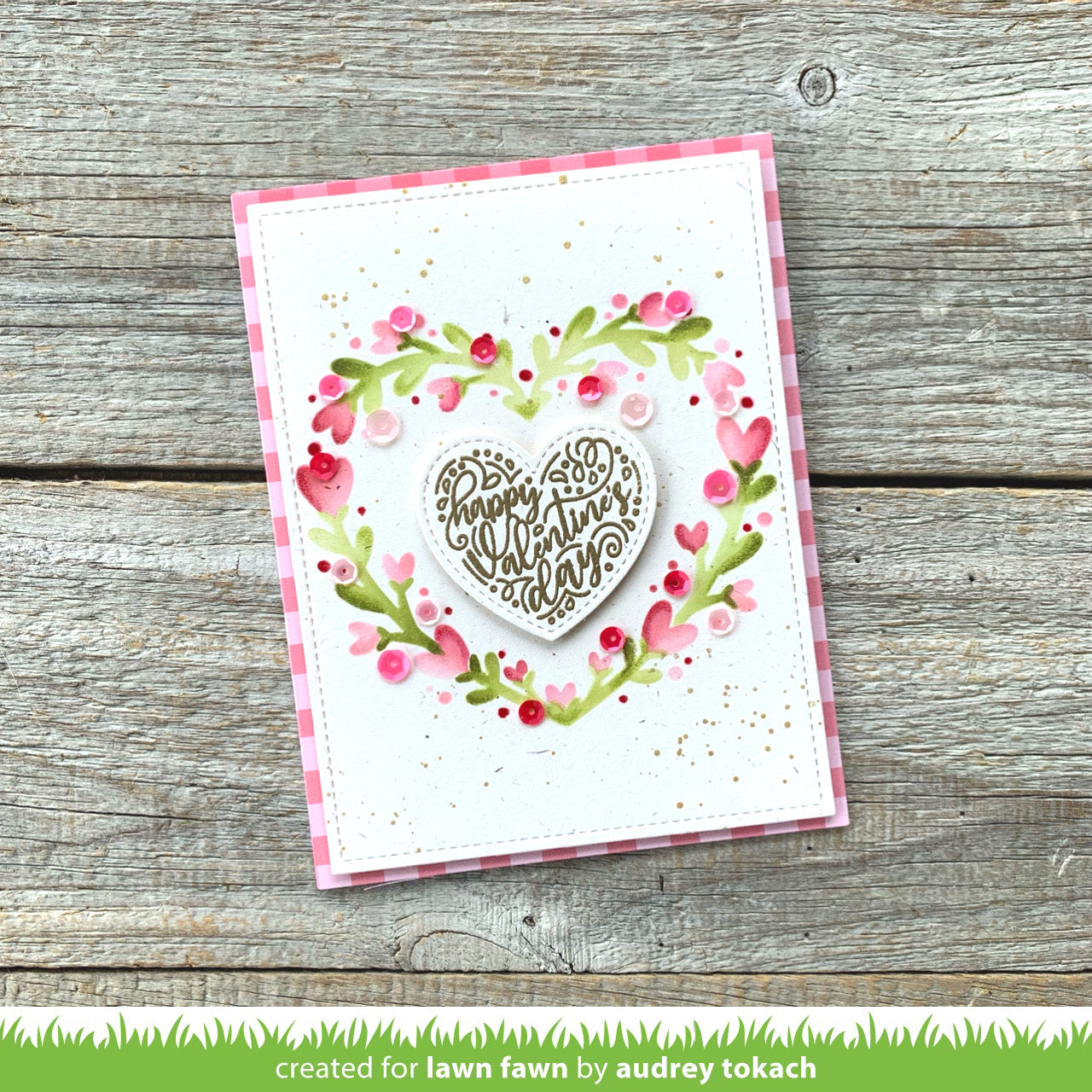 Lawn Fawn - Heart Wreath Stencils (2pcs)