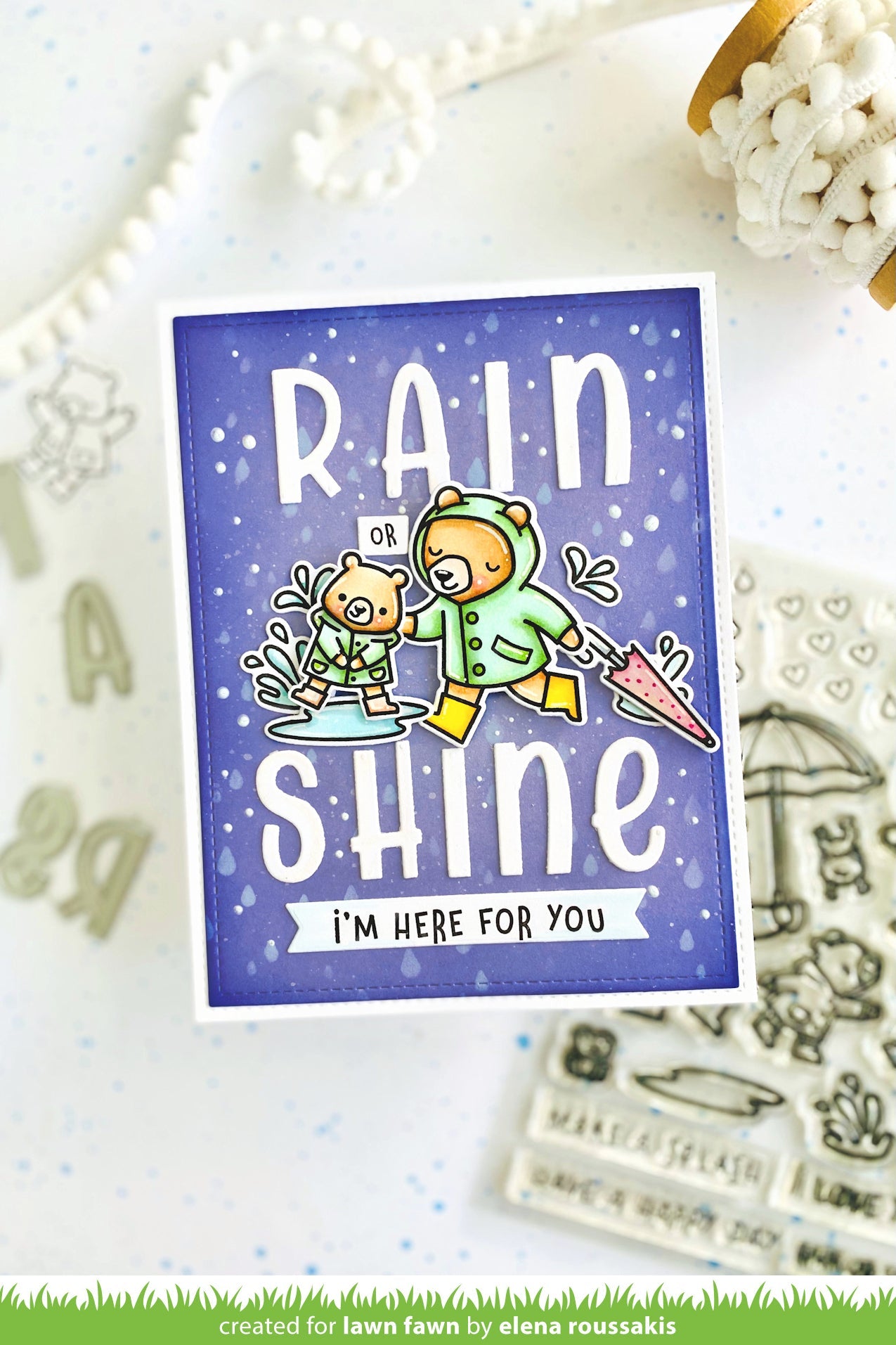 Lawn Fawn - Rainy Sky Stencil