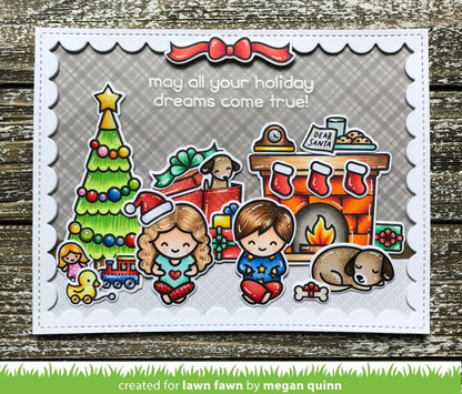 Lawn Fawn - Reverse Stitched Scalloped Rectangle Windows