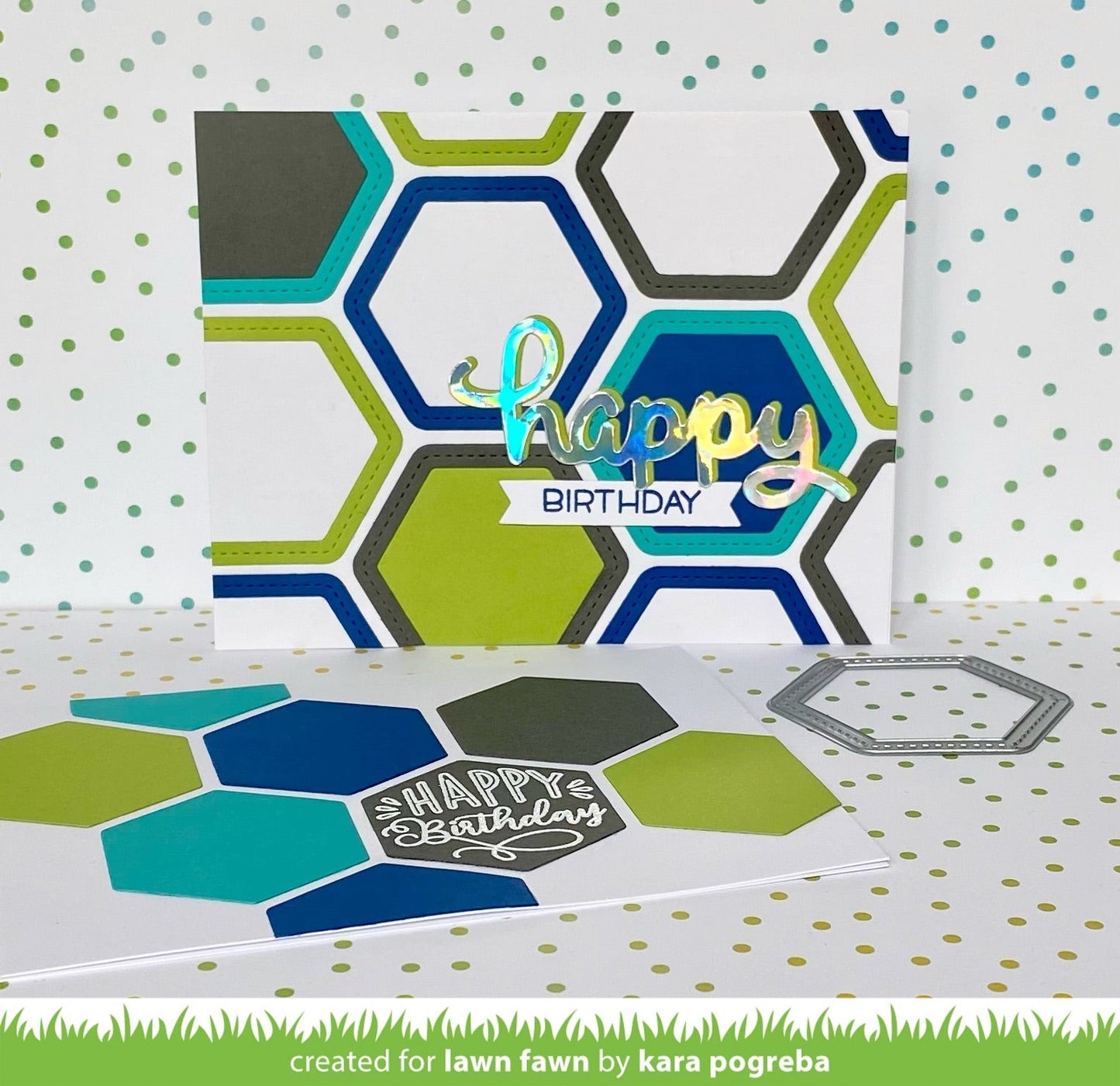 Lawn Fawn - Honeycomb Shaker Gift Tag