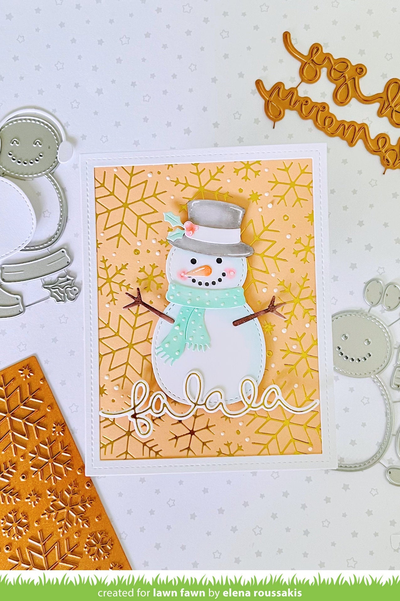 Lawn Fawn - Winter Big Scripty Words Hot Foil Plates