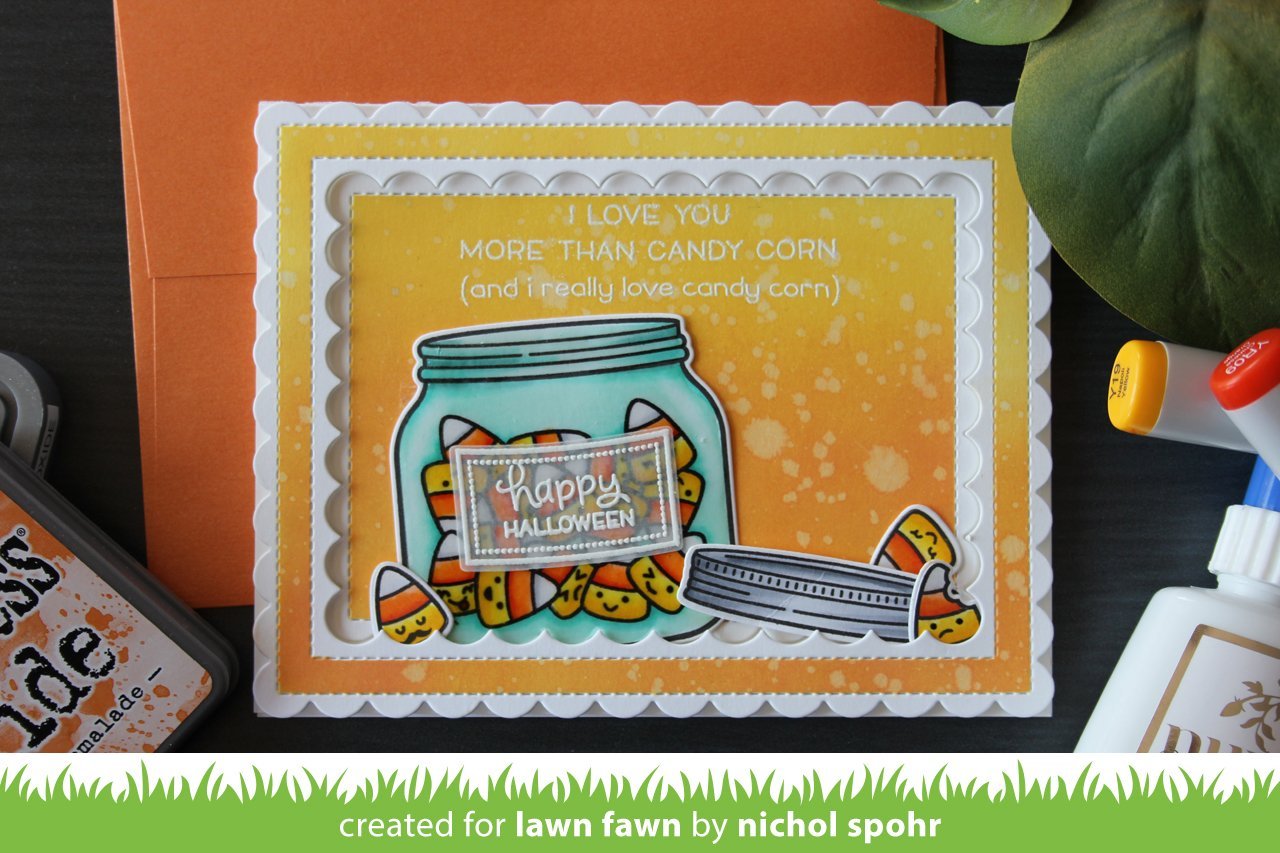 Lawn Fawn - Outside In Stitched Scalloped Rectangle Stackables