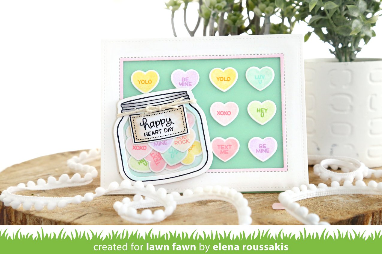 Lawn Fawn - How You Bean? Conversation Heart Add-On