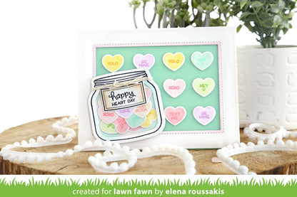 Lawn Fawn - How You Bean? Conversation Heart Add-On