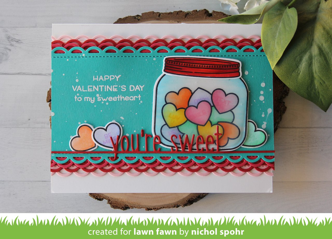 Lawn Fawn - How You Bean? Conversation Heart Add-On