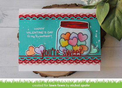 Lawn Fawn - How You Bean? Conversation Heart Add-On