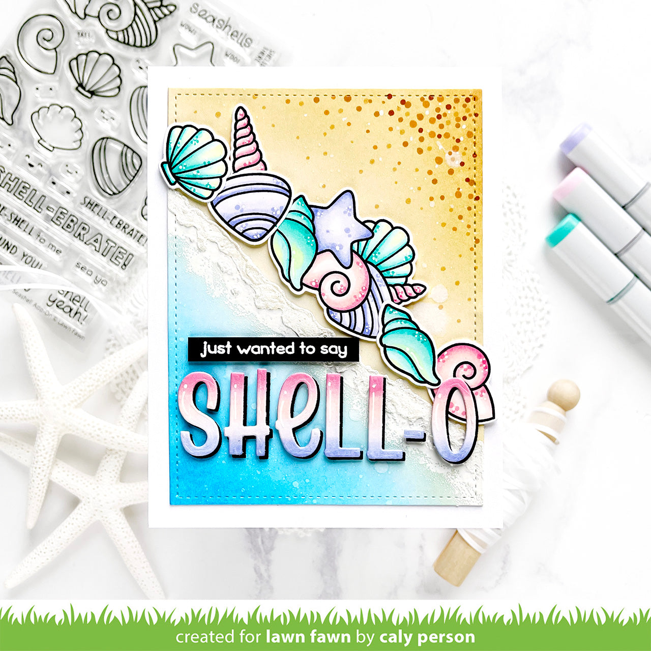 Lawn Fawn - How You Bean? Seashell Add-On