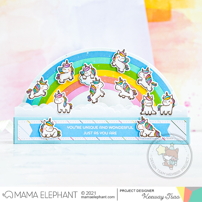 Mama Elephant - Slim Scenescape Rainbow Add-On - Creative Cuts