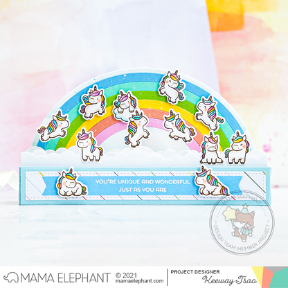 Mama Elephant - Slim Scenescape Rainbow Add-On - Creative Cuts