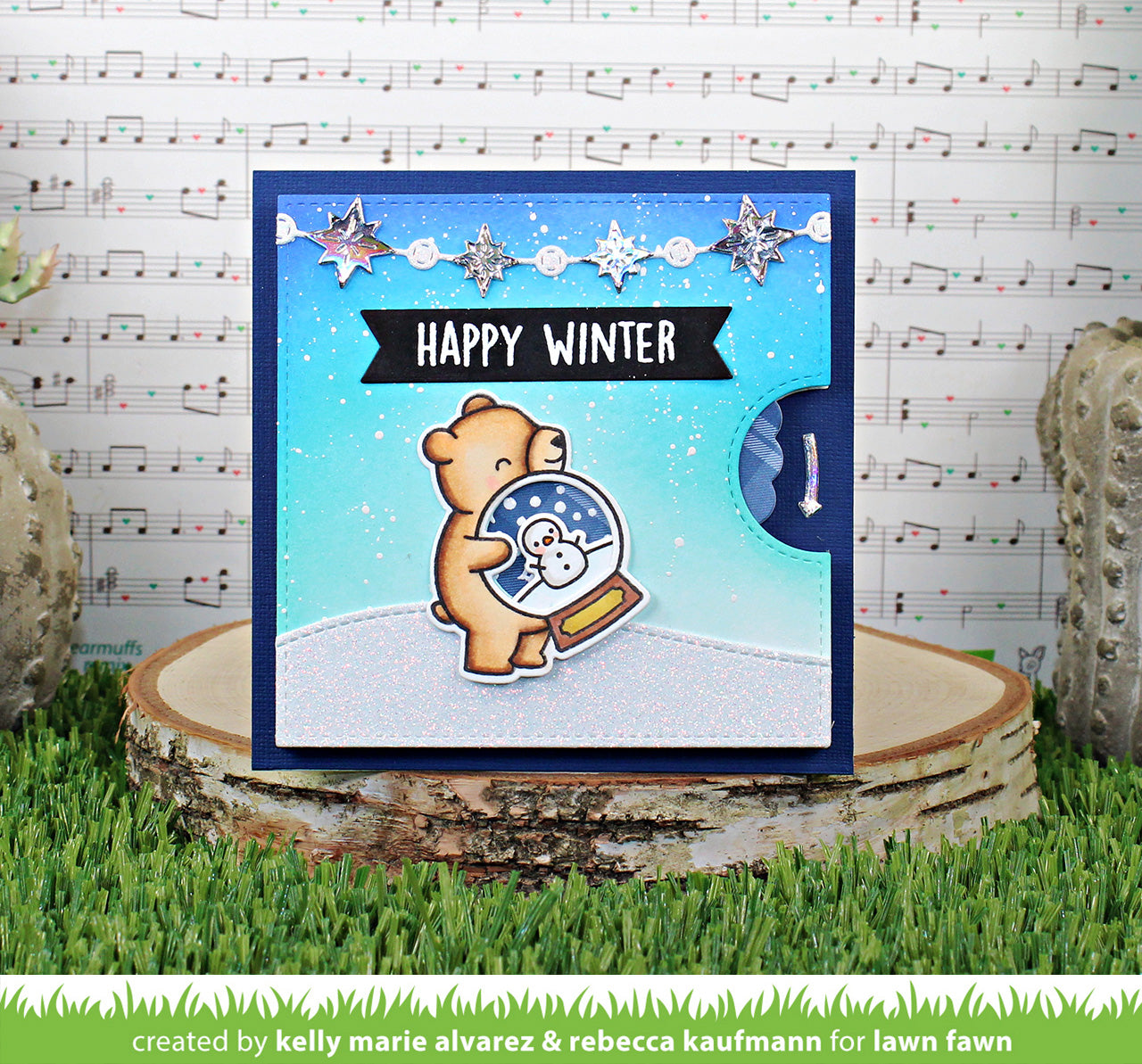 Lawn Fawn - Little Snow Globe: Bear
