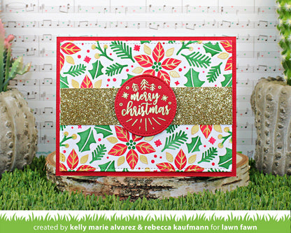 Lawn Fawn - Poinsettia Background Stencils (3pcs)