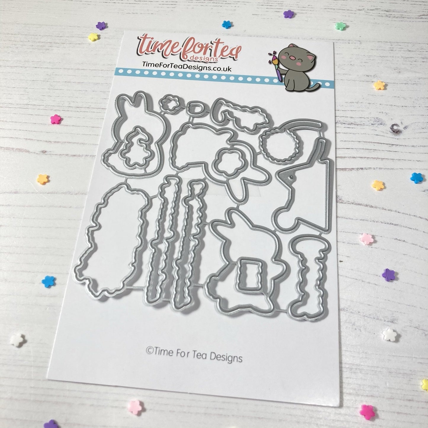 Time For Tea Designs - Blooming Bunnies Coordinating Die Set