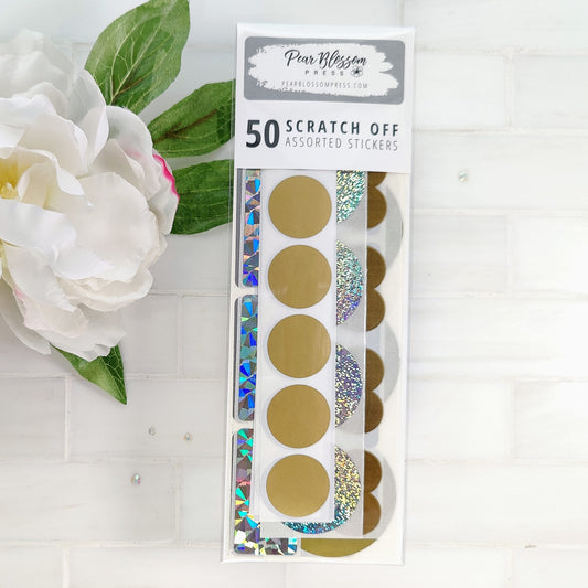 Pear Blossom Press - Scratch Off Stickers Assorti (50pcs)