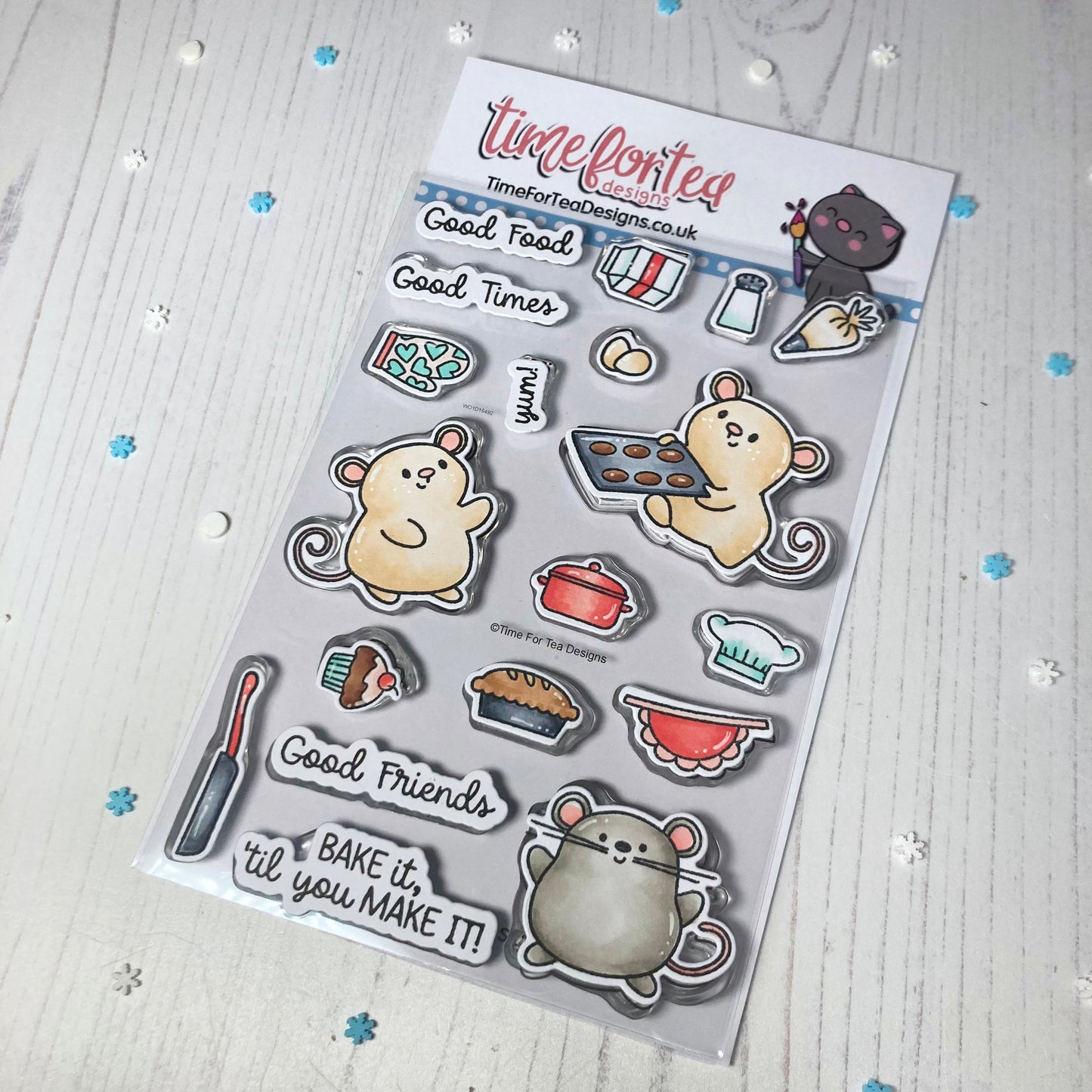 SET DEAL: Time For Tea Designs - Baked With More Love Clear Stamp Set