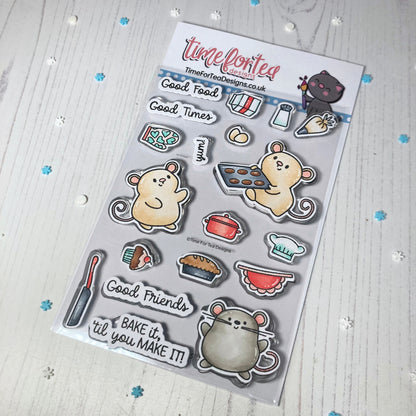 SET DEAL: Time For Tea Designs - Baked With More Love Clear Stamp Set