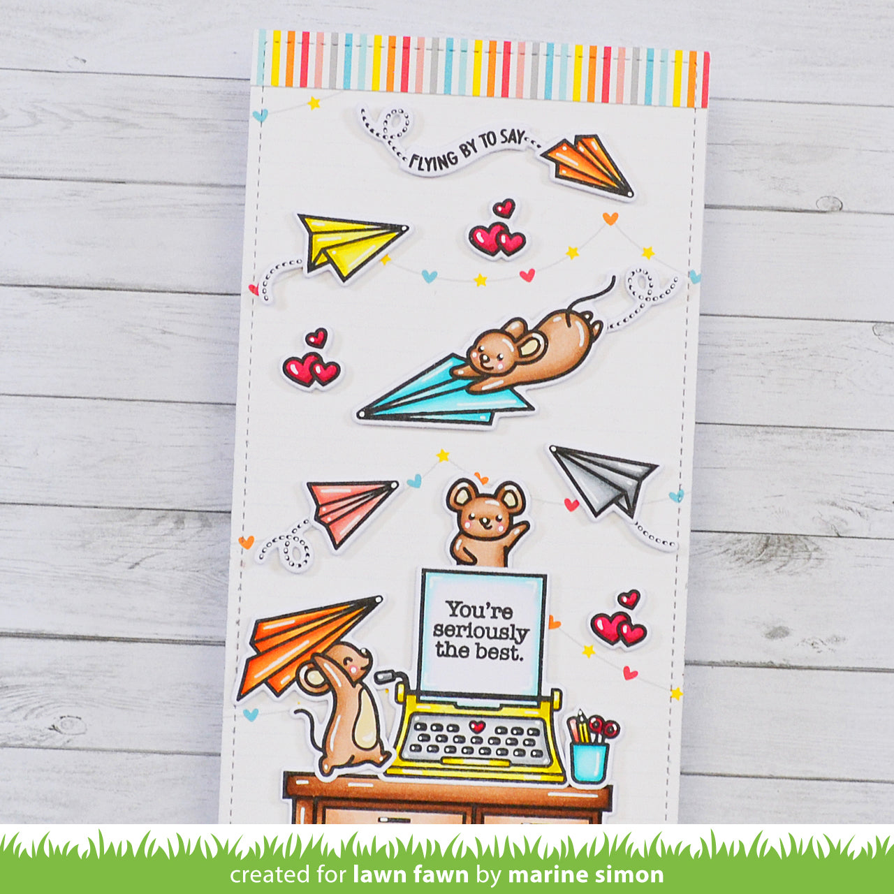 Lawn Fawn - Just Plane Awesome Sentiment Trails