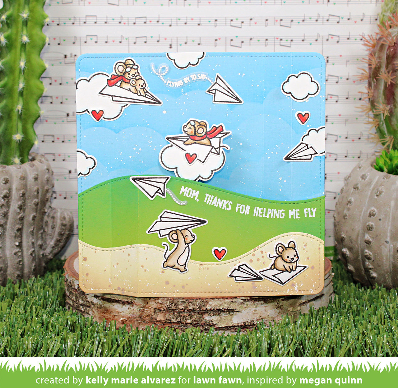 Lawn Fawn - Just Plane Awesome Sentiment Trails