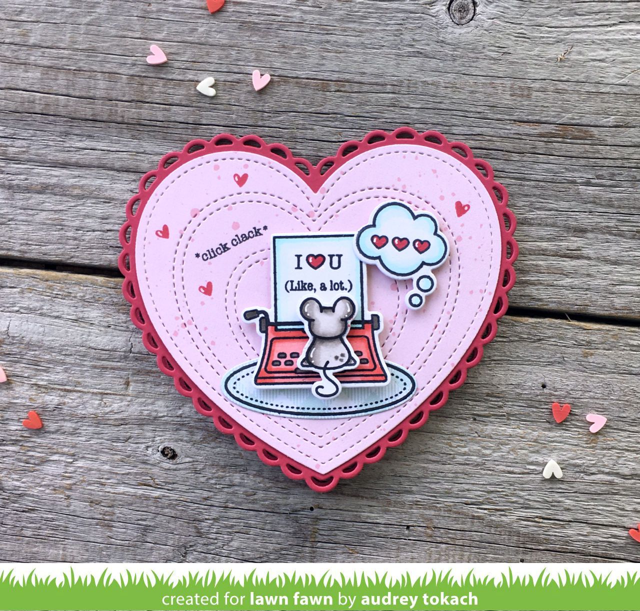 Lawn Fawn - Just Stitching Hearts