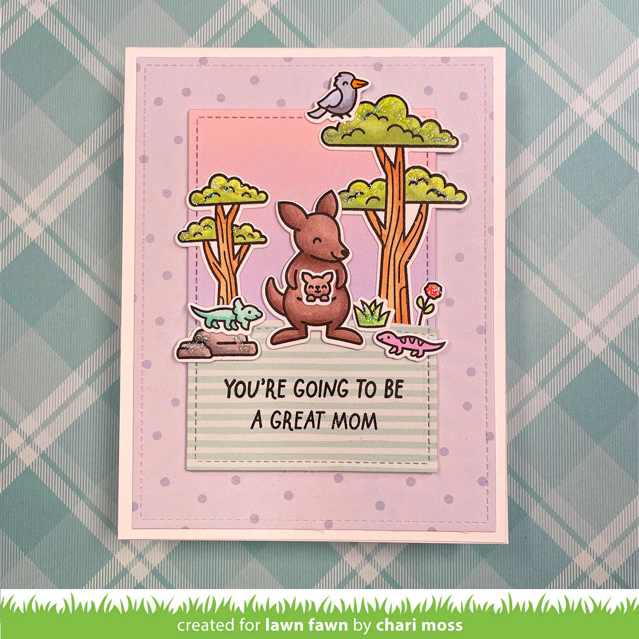 Lawn Fawn - Kanga-Rrific Baby Sentiment Add-On
